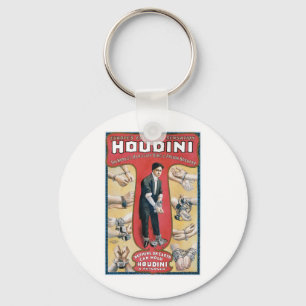 Houdini ~ Vintage Handcuff Escape Artist Sleutelhanger