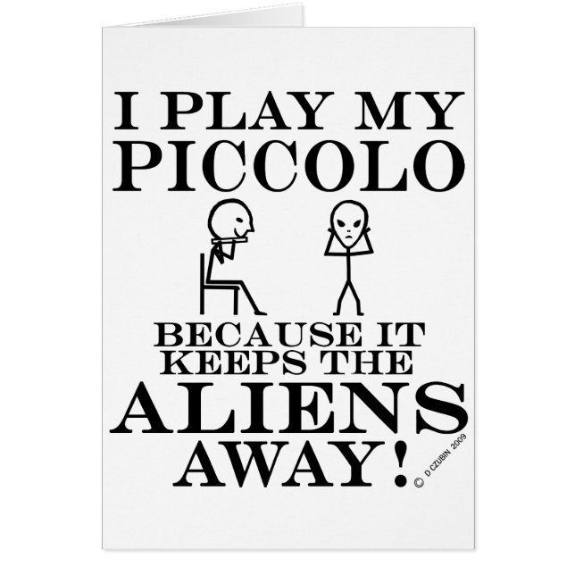 Houdt Aliens Away Piccolo in stand (Voorkant)