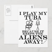 Houdt Aliens Away Tuba tegen Briefkaart (Voorkant / Achterkant)