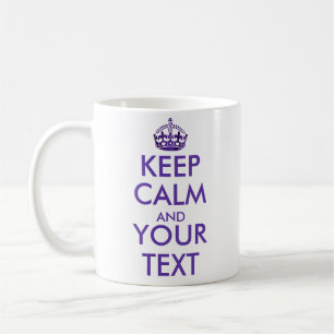 HOUDT CALM EN JOUW TEKST - Creëer uw eigen tekst Koffiemok