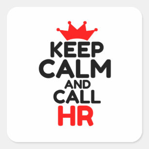 HOUDT CALM EN VRAAG UW VIERKANTE STICKER