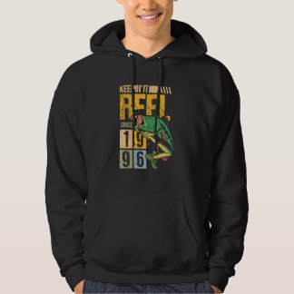 Houdt het Reel Sinds 1996 Vintage Vissen Vis Fi Hoodie