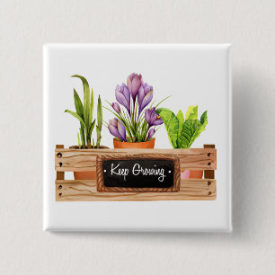 Houdt kweekbordkartonnen planten blokdoos vierkante button 5,1 cm