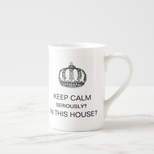 HOUDT U KALM - ERNSTIG? - IN DIT HUIS? PORSELEIN KOP (Rechts)