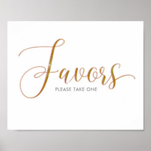 Houdt van Gouden Glitter Script Tekst Poster