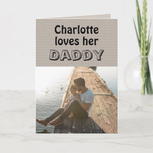 Houdt van haar Daddy Daughter foto Vaderdag Kaart