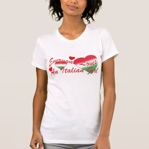 houdt van het Italiaanse meisje Red T-shirt
