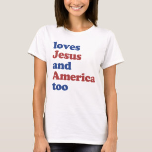 Houdt van Jezus en Amerika Ook 4 juli Zomer T-shirt