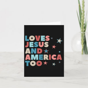 Houdt van Jezus en Amerika te 4th van juli Trotse  Kaart