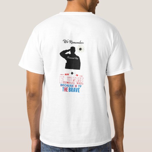 Houdt van Memorial Day T-shirt (Achterkant)