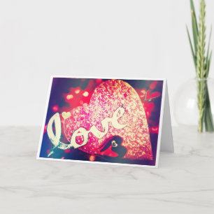 Houdt van Rood Hart I van Sparkly u kaardt Kaart