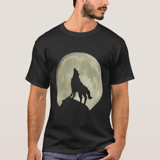 houdt van Wolven wolf moon 7 T-shirt (Voorkant)