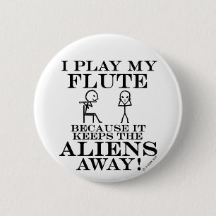 Houdt weg de Fluit van Vreemdelingen Ronde Button 5,7 Cm