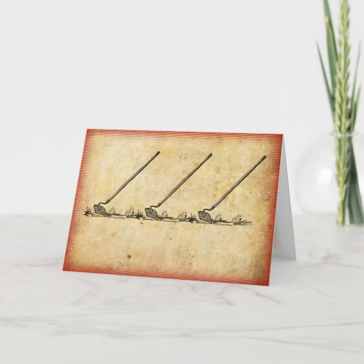 Houe, houe, carte de voeux de houe (Devant)