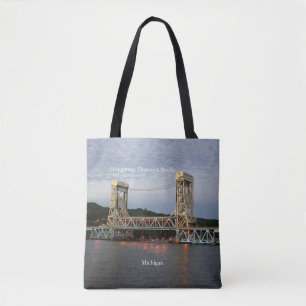 Houghton Hancock-brug over de hele tote bag