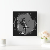 Hound Chien Horloge Chasse Chien Art Mur Horloge (Maison)