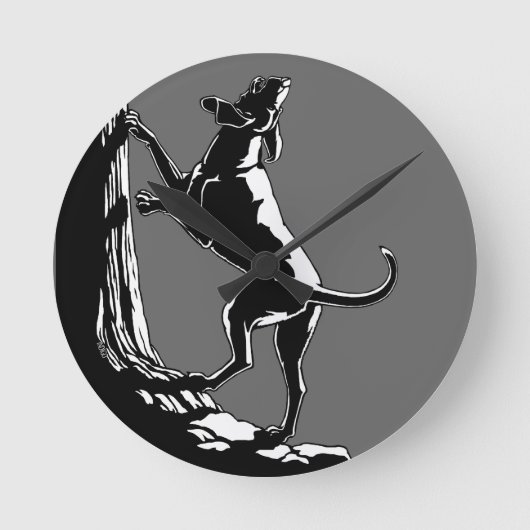Hound Chien Horloge Chasse Chien Art Mur Horloge (Recto)