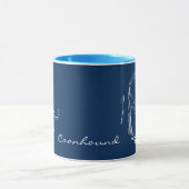 Hound Chien Mug Chasse Chien Art Café Coupe (Centre)