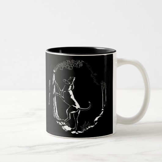 Hound Chien Mug Chasse Chien Art Café Coupe (Droit)