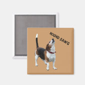 Hound Dawg Beagle Funny Dog Magnet Magneet (Voorkant / Achterkant)