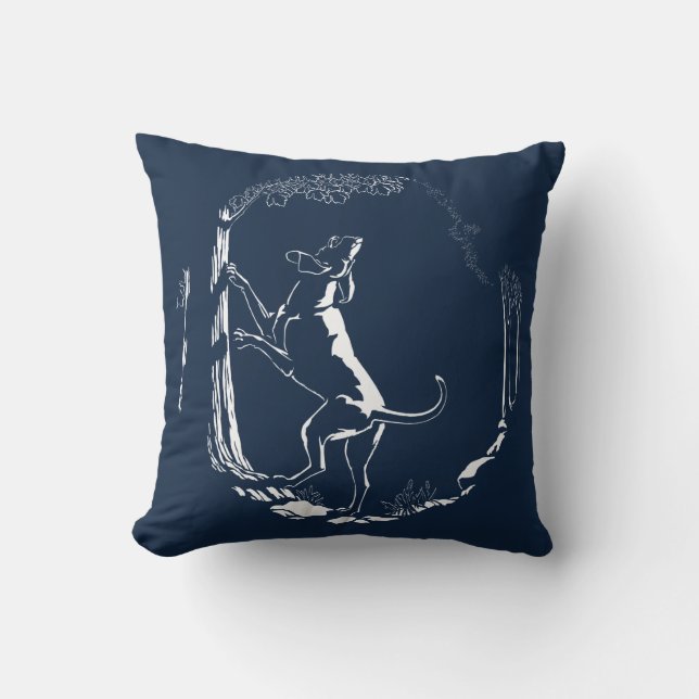 Hound Dog Art Jeter Pillow Chasse Chien Coussins (Recto)