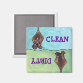 Hound Dog Clean Dirty Lave-vaisselle Magnet (Recto/Verso)