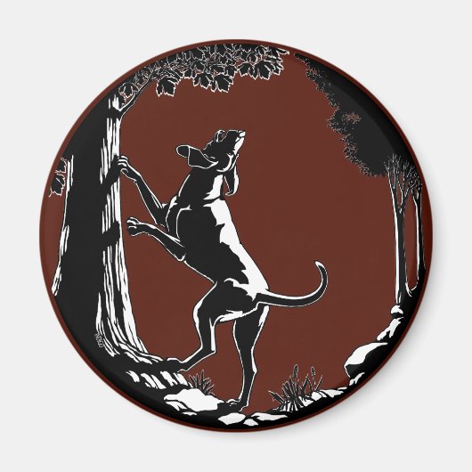 Hound Dog Magnet Chasse Chien Frigo Aimants Décor (Devant)