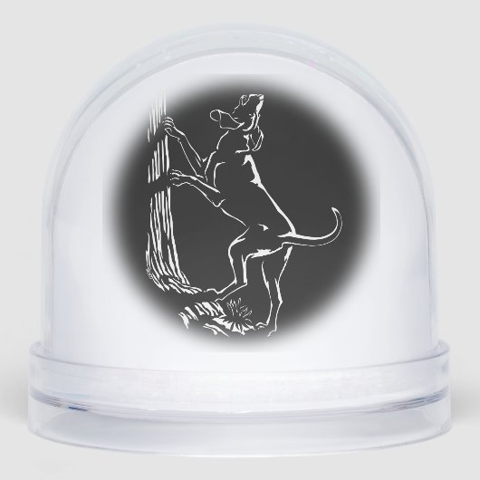 Hound Dog Snow Globe Custom Hunting Dog Snow Globe Sneeuwbol (Voorkant)