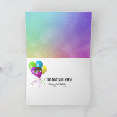 Hound hond op regenboog krijgen oude verjaardag kaart (Binnen)