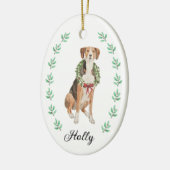 Hound kerstversiering keramisch ornament (Links)