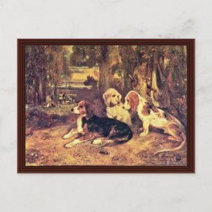 Hounds door Alexandre-Gabriel Decamps Briefkaart