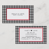 Houndstooth #2 | Zwart-wit | Visitekaartje (Voorkant / Achterkant)