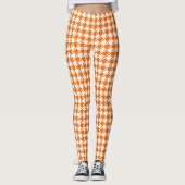 Houndstooth Amberglow Orange Leggings (Devant)