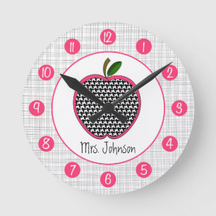 Houndstooth Apple persoonlijke klok voor leraren