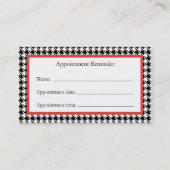 Houndstooth Appointherinneringskaart Afsprakenkaartje (Achterkant)