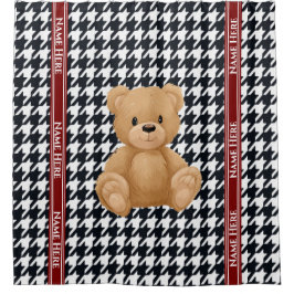 Houndstooth Bear Home, Douchegordijn