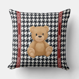 Houndstooth Bear Home, Kussen