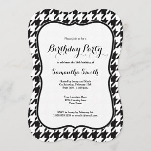 Houndstooth Birthday Party Kaart