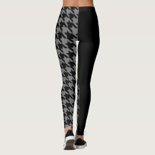 Houndstooth/Black Leggings