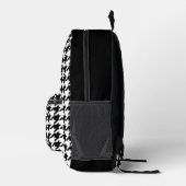 Houndstooth Black & White Monogram Christmas Bedrukte Rugzak (Rechts)