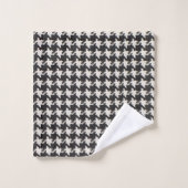Houndstooth Black White Pattern Bad Handdoek (Wasdoekje)