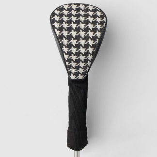Houndstooth Black White Pattern Golfheadcover