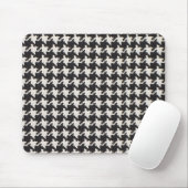 Houndstooth Black & White Pattern Muismat (Met muis)