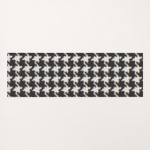 Houndstooth Black White Pattern Yogamat (Achterkant (horizontaal))