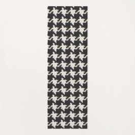Houndstooth Black White Pattern Yogamat