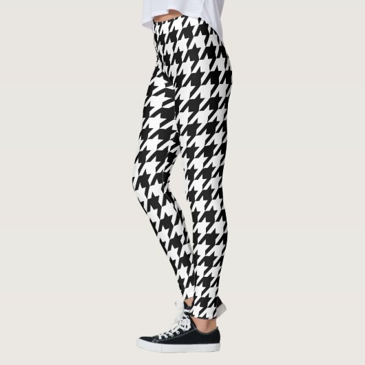 Houndstooth - Blanc noir - Emo - Leggings (Gauche)