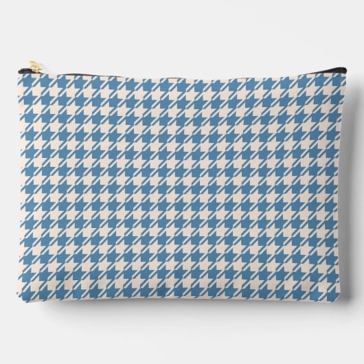 Houndstooth Blue+Cream Pattern Etui (Voorkant)