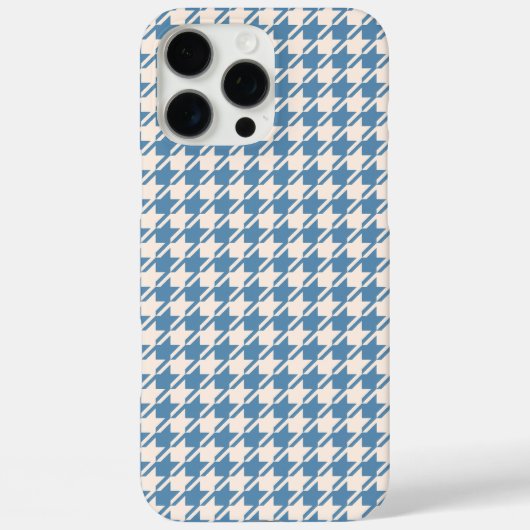 Houndstooth Blue+Cream RPT Pattern Case-Mate iPhone Case (Achterkant)