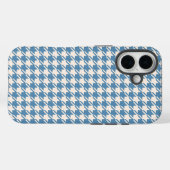 Houndstooth Blue+Cream RPT Pattern Case-Mate iPhone Case (Achterkant (horizontaal))