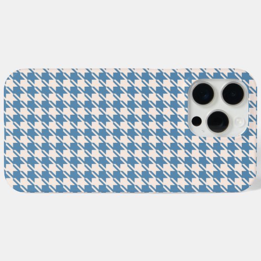 Houndstooth Blue+Cream RPT Pattern Case-Mate iPhone Case (Achterkant (horizontaal))